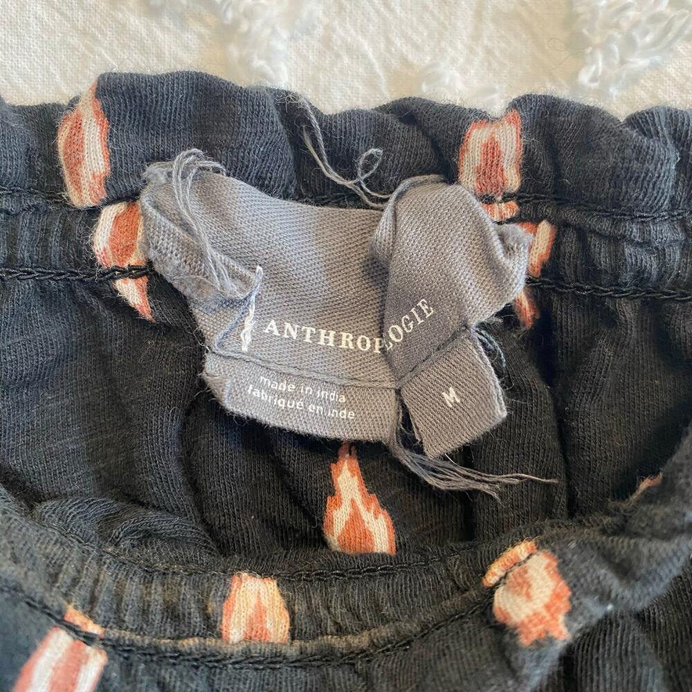 Anthropologie Smocked Tube Top Womens Size Medium Cotton Boho Bohemian Cropped - Picture 3 of 5